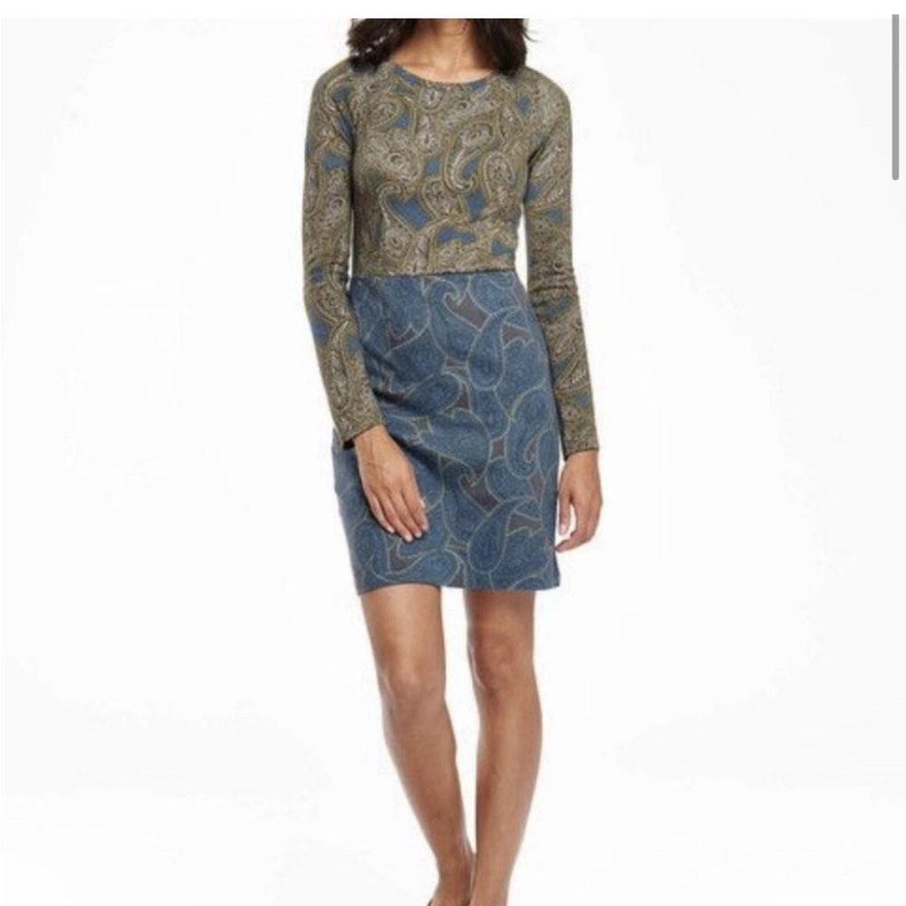 Boden Multicolor Paisley Shift Dress Size 4